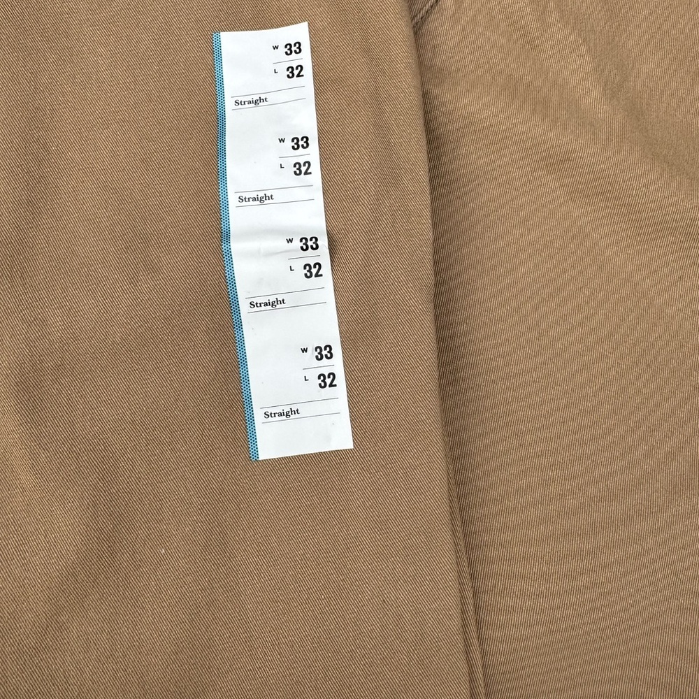 Goodfellow & Co Straight FIT CHINO PANTS  Men's KHAKI 33x32”L, NWT - Picture 9 of 12